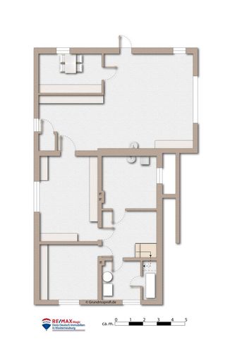 Grundriss Kellergeschoss möbliert