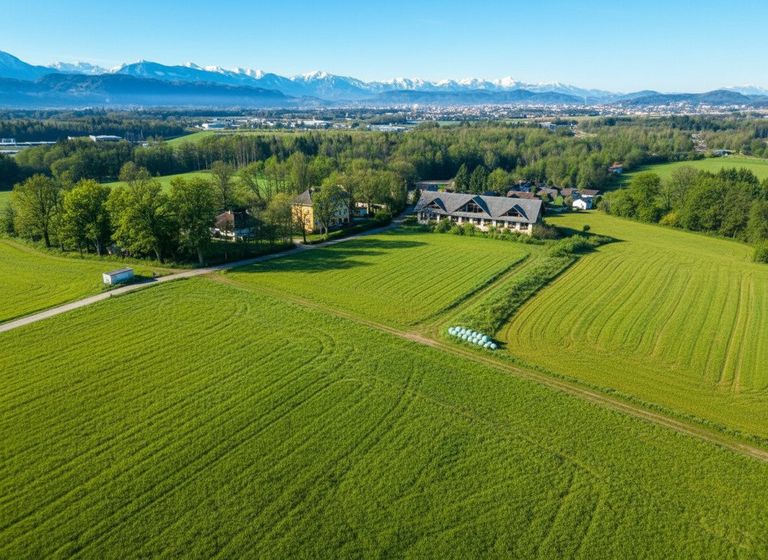 Luftbild Baugebiet Farchern/Klagenfurt
