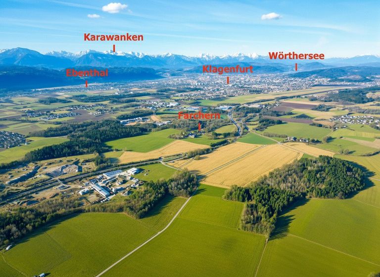 Luftbild Lage Baugrundstück