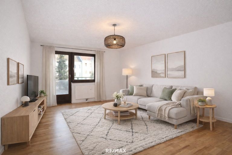 Wohnzimmer (virtuell eingerichtet)