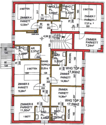 Grundriss OG Pension