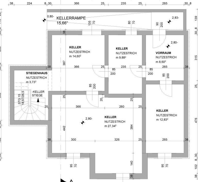 Plan Keller Einfamilienhaus
