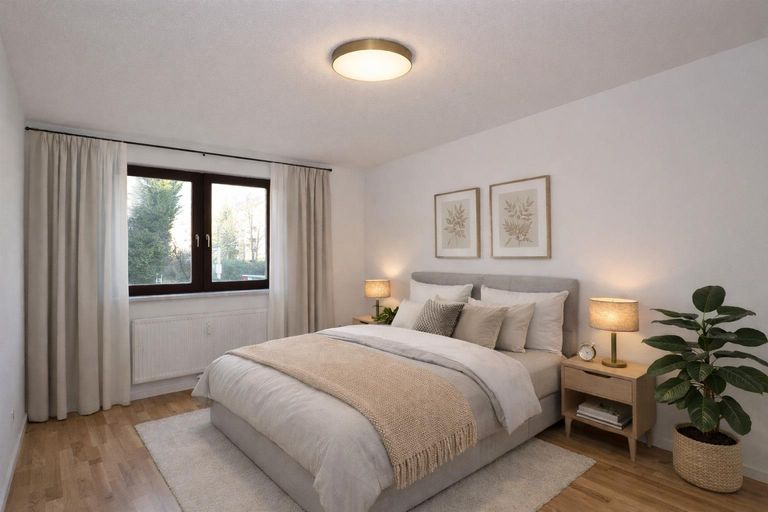 Schlafzimmer (virtuell eingerichtet)