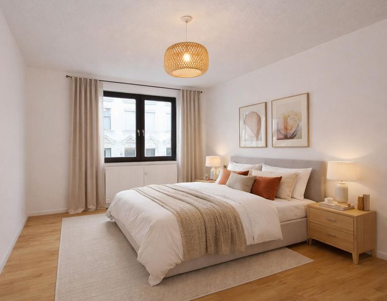 Schlafzimmer (virtuell eingerichtet)