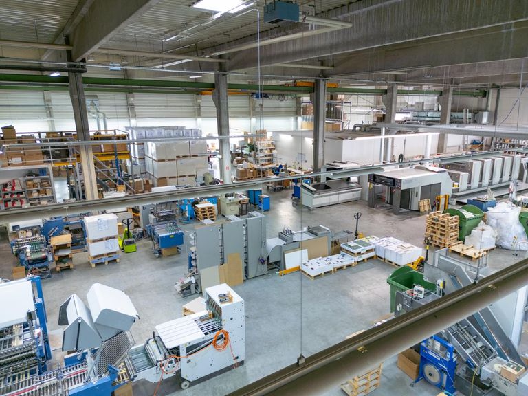 Innenansicht der Lager- und Produktionsfläche