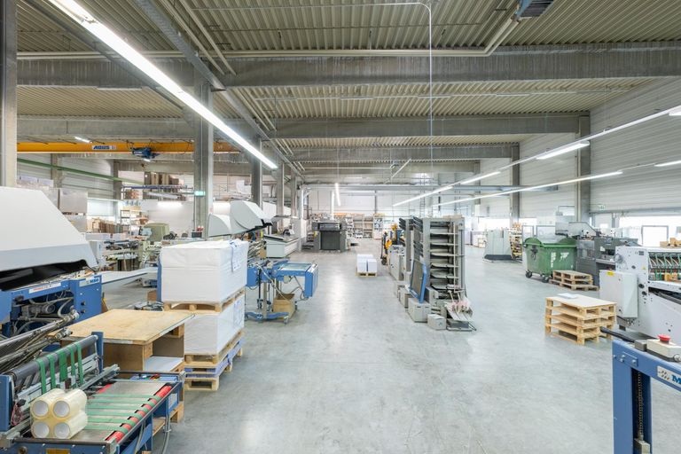 Innenansicht der Lager- und Produktionsfläche