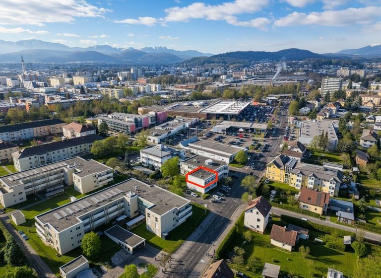 Luftbild mit eingezeichnetem Studio