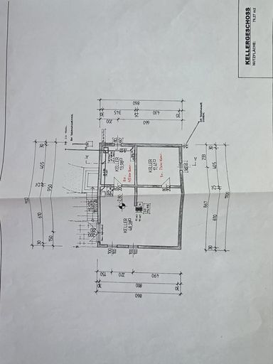 Grundriss Keller