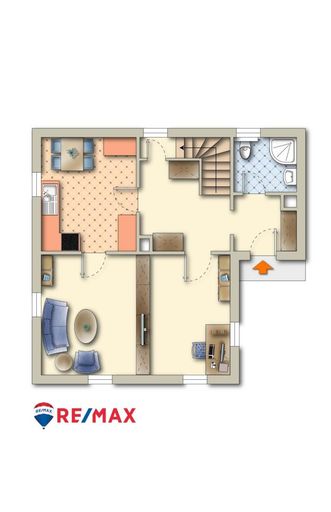 Grundriss Haus 70, Erdgeschoss