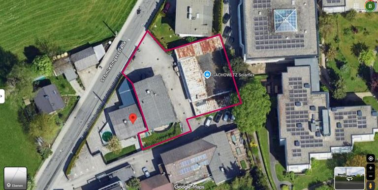 Google Maps-Grundstück markiert