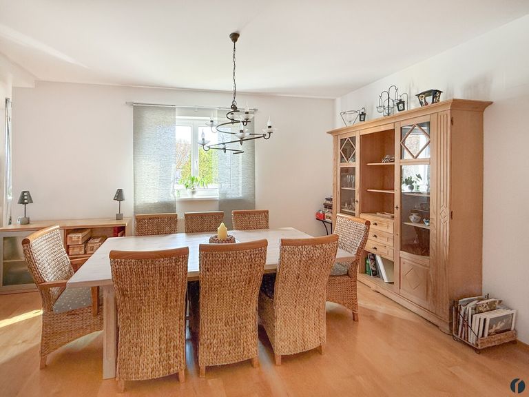 Essbereich im Wohnzimmer