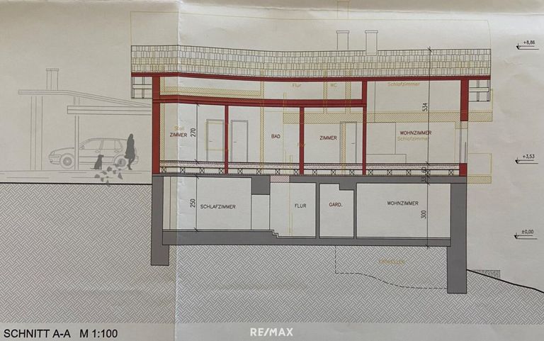 Schnittzeichnung Einreichplan