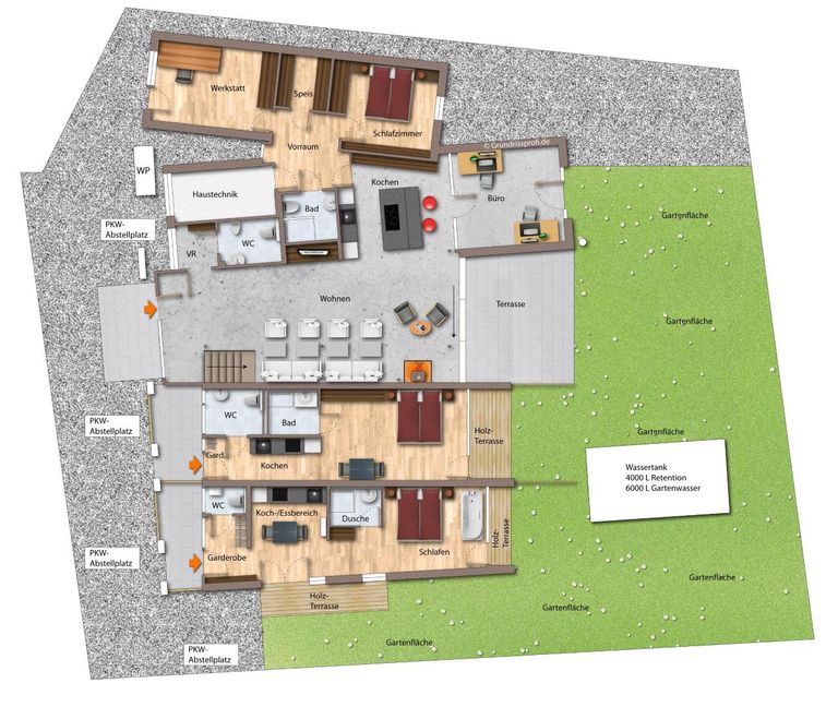 EG als schematische Darstellung möbliert