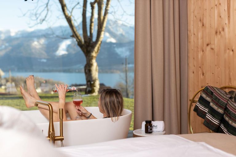 Hier steht überall der Wolfgangsee im Mittelpunk