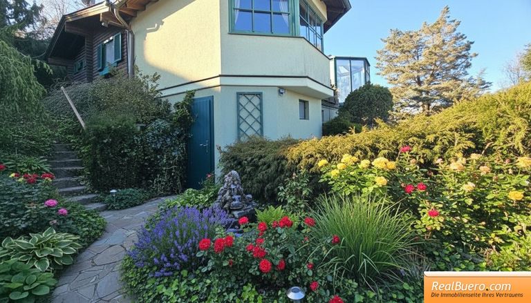 Hausansicht - Garten ist KI generiert