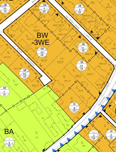 Ausschnitt Flächenwidmung - und Bebauungsplan