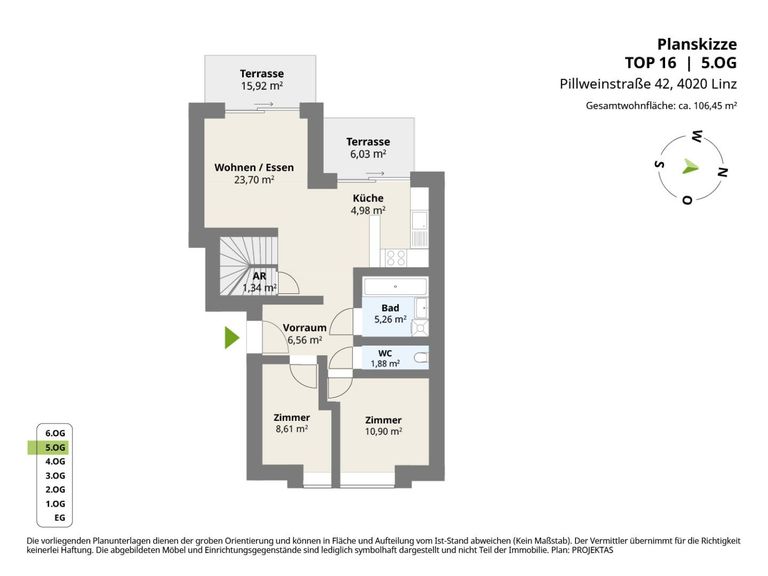 Planskizze Top 16 5.OG