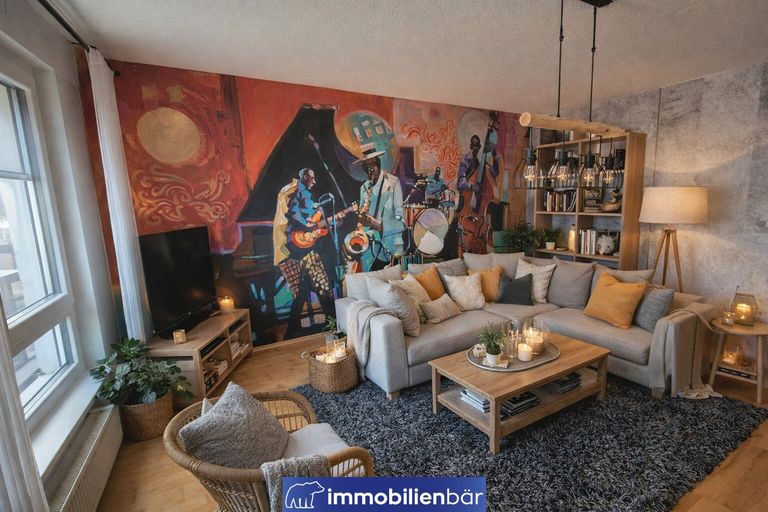 Wohnzimmer mit Wohnvorschlag