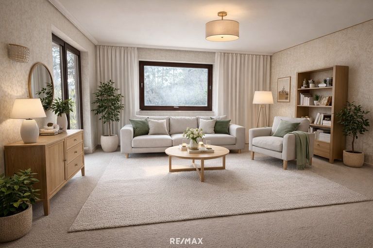 Wohnzimmer (virtuell eingerichtet)