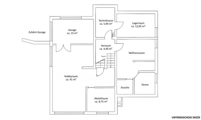 Grundrissplan Untergeschoss
