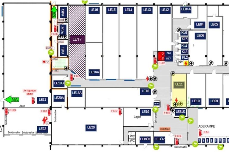 Plan Lagerraum LE17