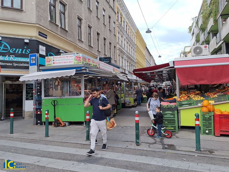 Nur 500 m zum Brunnenmarkt