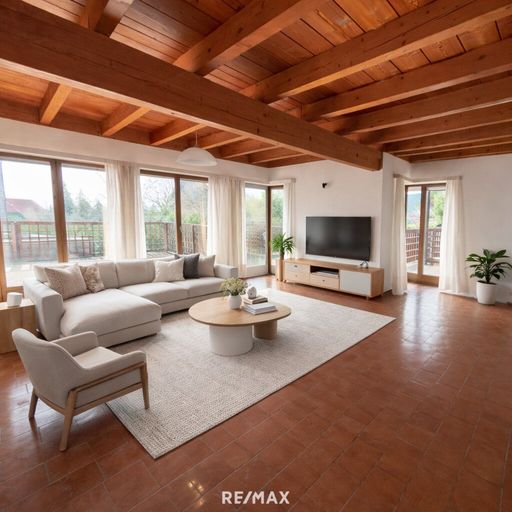 Wohnzimmer (virtuell eingerichtet)