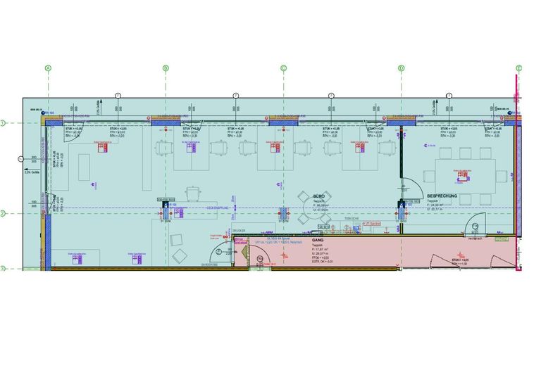 Grundriss Bürofläche