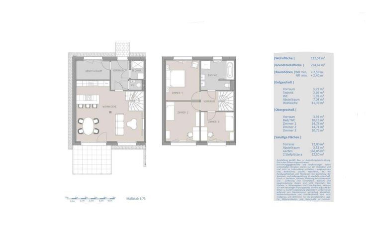 Grundriss Erdgeschoss und Obergeschoss
