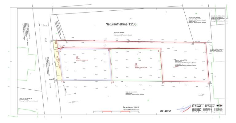 Planskizze Baugrund Gfl. 500m²