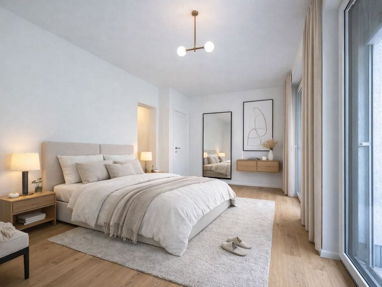 Schlafzimmer eingerichtet