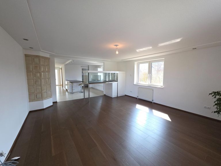 Wohn-Esszimmer mit Kachelofen