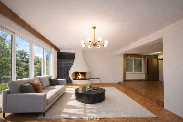 Wohnzimmer (virtuell eingerichtet)