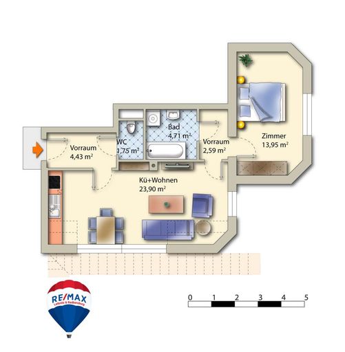 Grundriss ETW Alte Reichsstraße 51 T14 8410