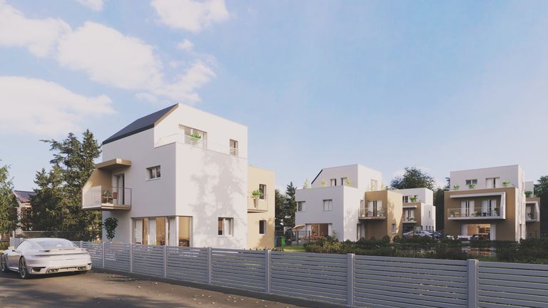 Blick auf Haus 1
