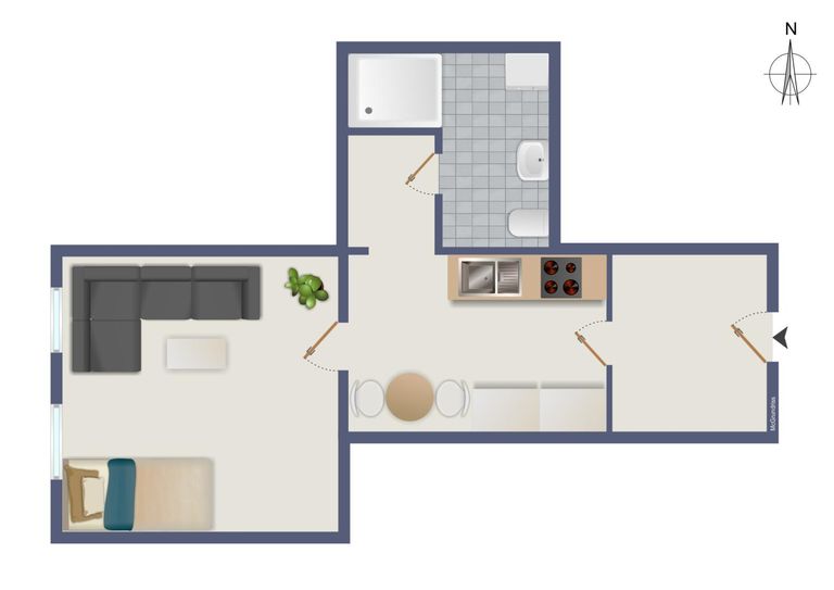 schematischer Grundriss