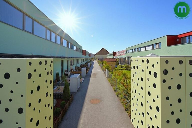 Blick in die Reihenhausanlage