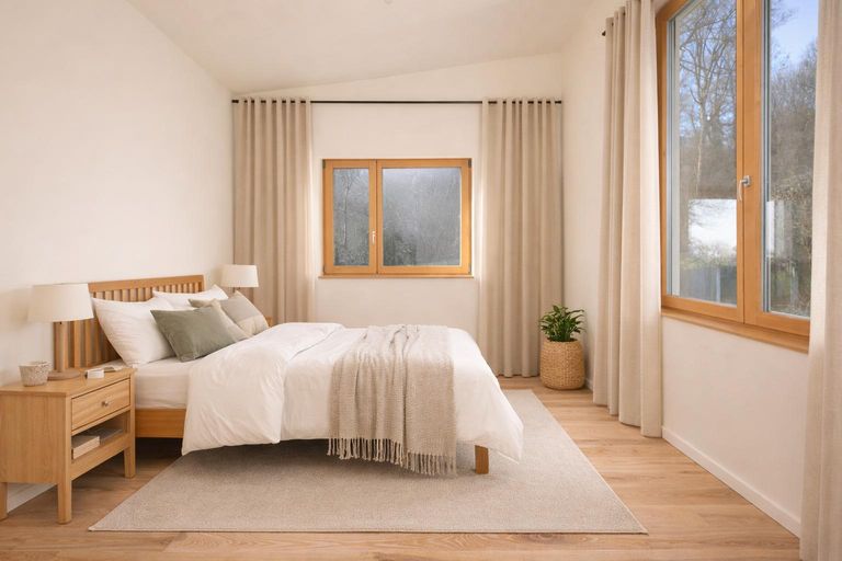 Schlafzimmer (virtuell eingerichtet)