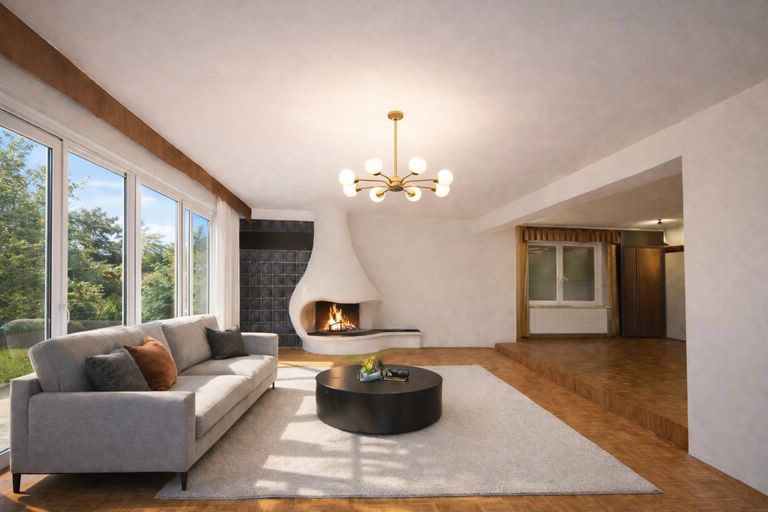 Wohnzimmer (virtuell eingerichtet)