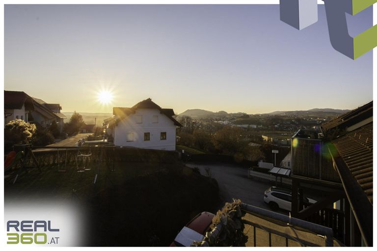 Balkon im Sonnenuntergang