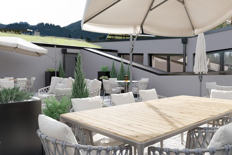 Allgemein zugängliche Dachterrasse