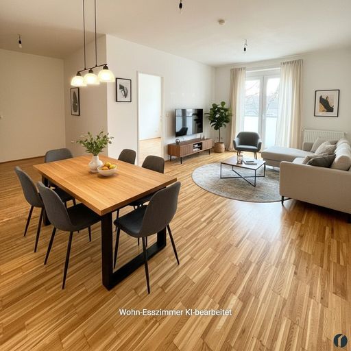 Wohn-Esszimmer KI-generiert