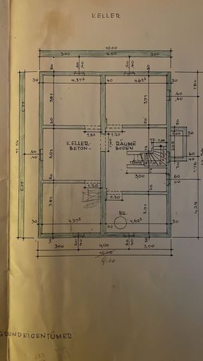 Keller Skizze, Masse falsch