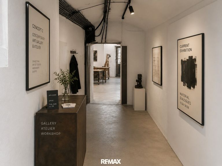 Bespiel Konzept Kunst Gallerie & Atelier, KI-Generiert