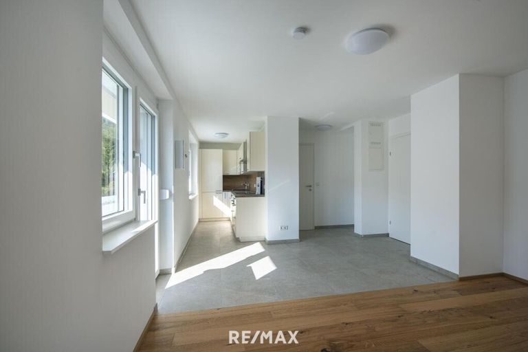 Wohnzimmer mit offener Küche 