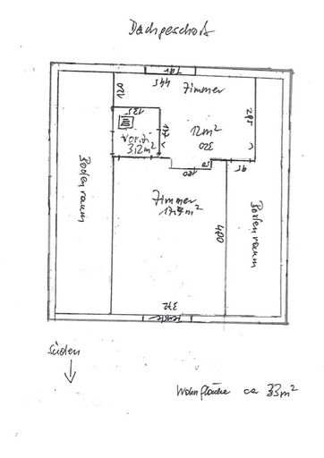 Plan-Skizze Dachgeschoß