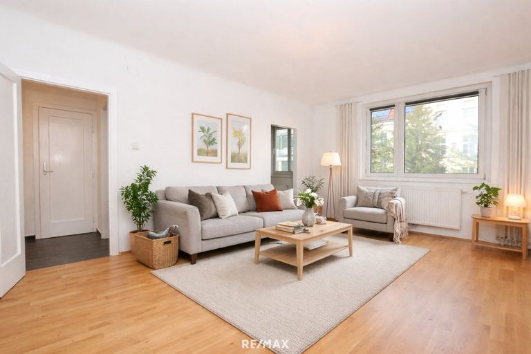 Wohnzimmer (virtuell eingerichtet)