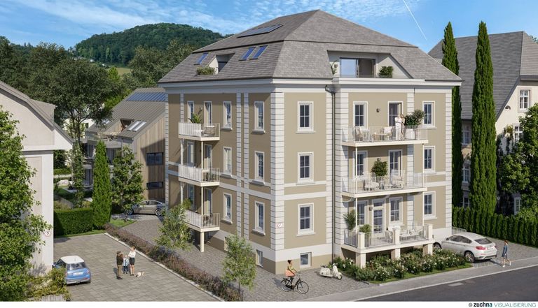 Ansicht -2 Zimmerwohnung mit Aufzug und Balkon in generalsanierter Ceconi-Villa  Kauf Elisabeth-Vorstadt Salzburg