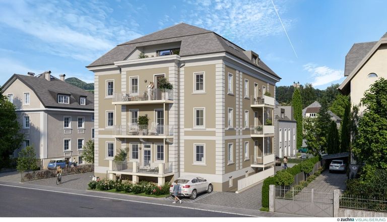 Ansicht - Großes 2 Zimmer LOFT mit Galerie & Traumterrasse und Aufzug in generalsanierter Ceconi-Villa Kauf Elisabeth-Vorstadt Salzburg