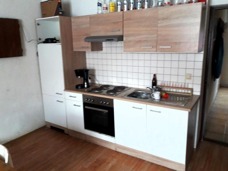 Küche in Werkstattwohnung